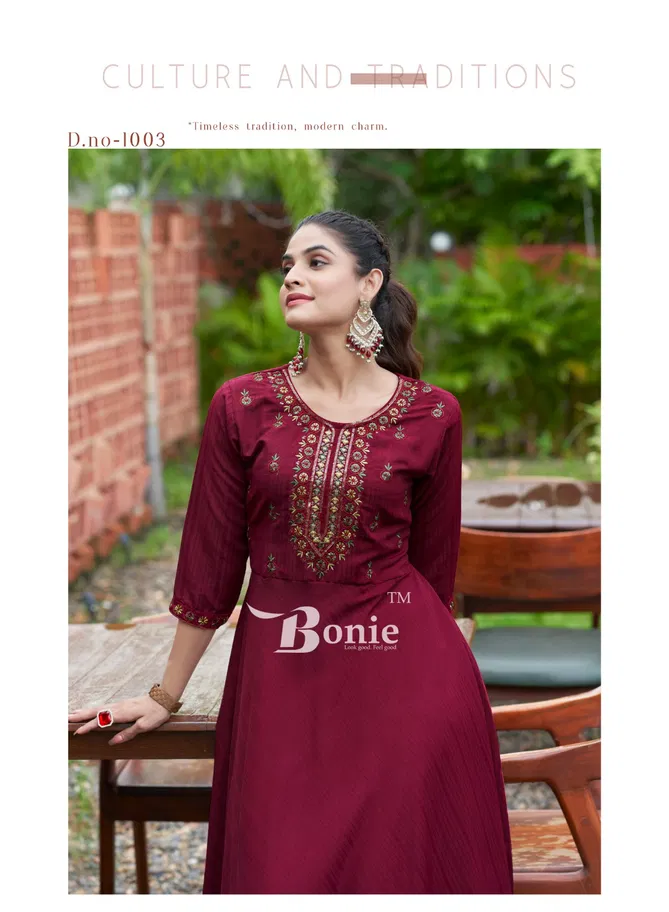 Honey By Bonie Amazing Thread Work Designer Kurti Wholesale Price In Surat